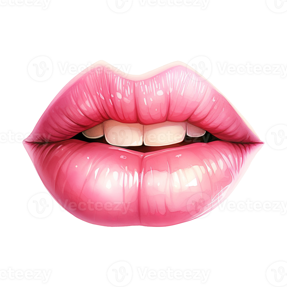 AI generated Kisses of Love Valentine Lips - Charming Feature for Heartfelt Celebrations png