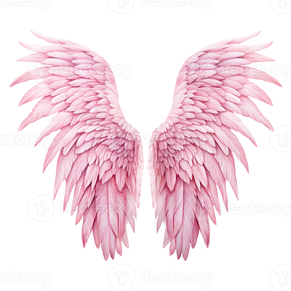 AI generated Heavenly Love Valentine Angel Wings - Ethereal Elegance for Heartfelt Celebrations png