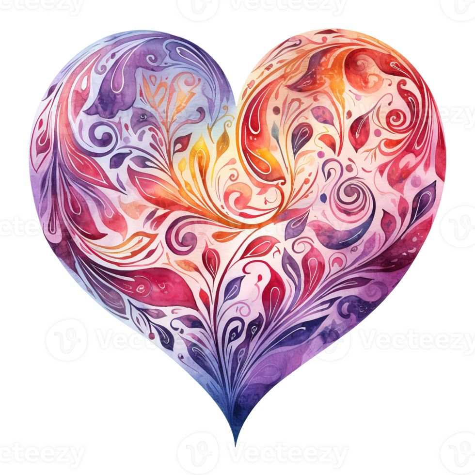 AI generated Heartfelt Celebrations Valentine's Day Hearts - Vibrant Symbols for Expressing Affection png