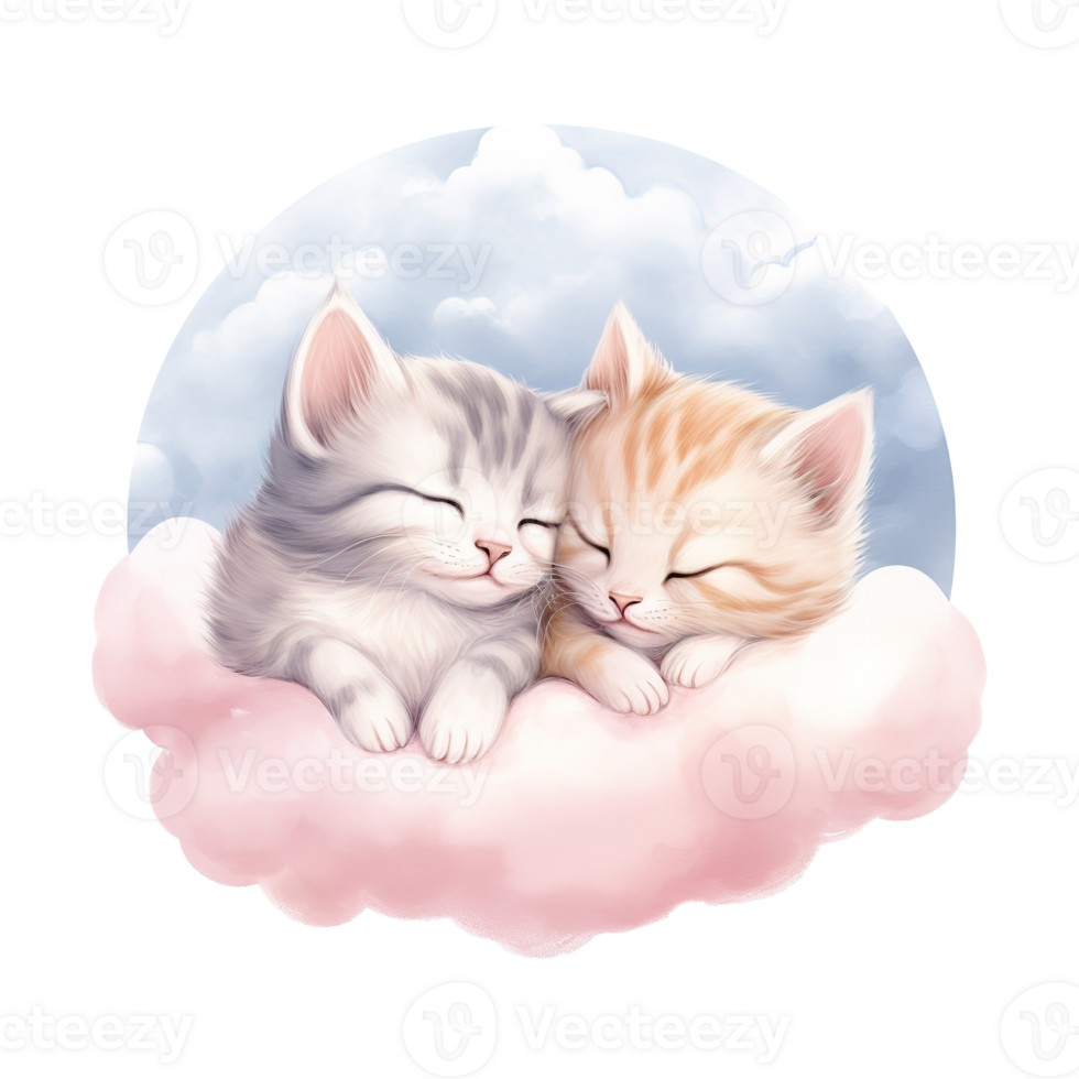 ai generado acogedor abrazos enamorado soñoliento gatito - un linda y consolador compañero para amor celebraciones png