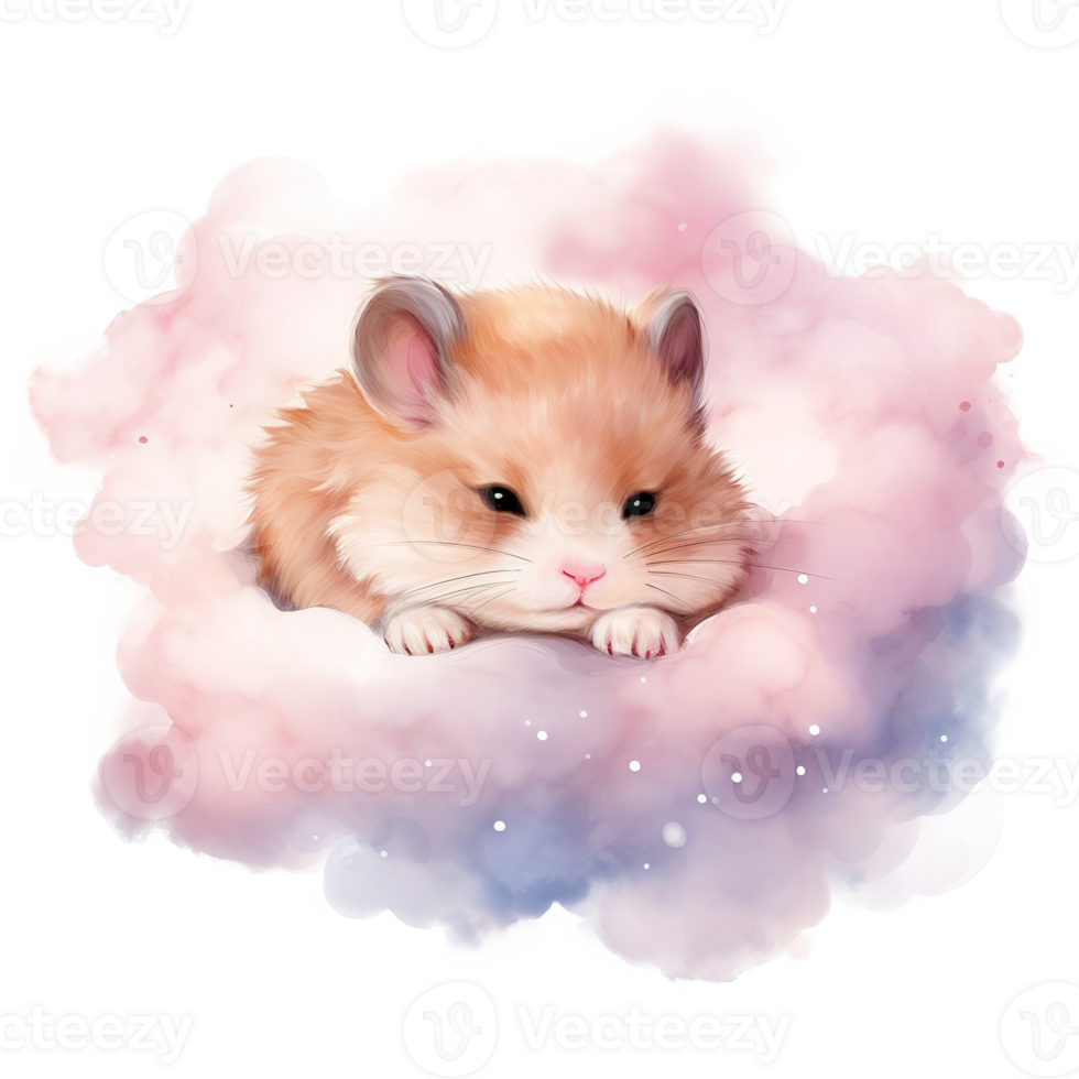 AI generated Sweet Dreams of Love Valentine's Day Sleepy Hamster - Expressing Affection in a Cozy Setting png