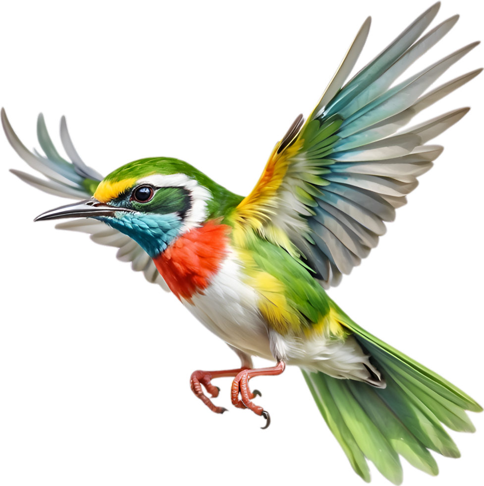AI generated Close-up image of a Cuban Tody bird. png