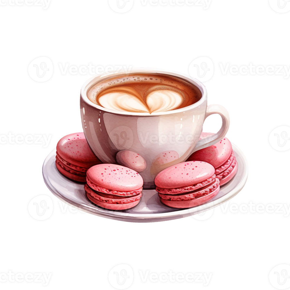 AI generated Caffeine Affection Valentine Love Coffee - A Festive Blend for Your Love Celebration png
