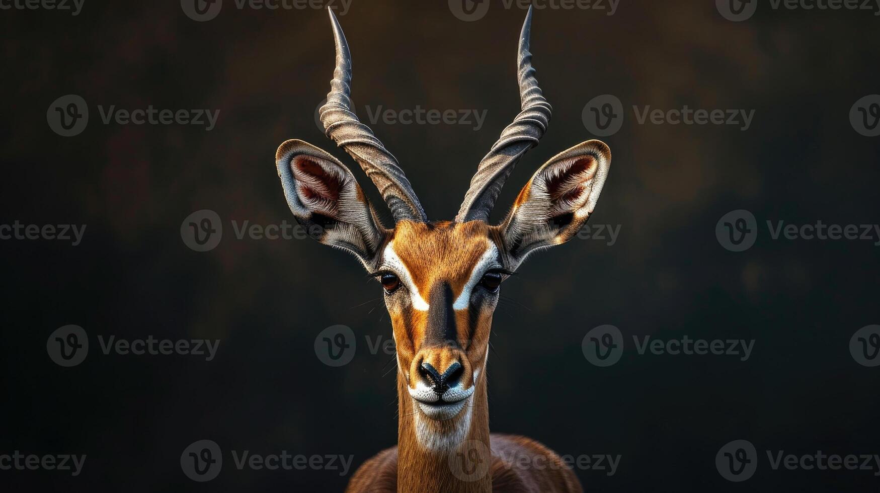AI generated Antelope portrait in nature photo