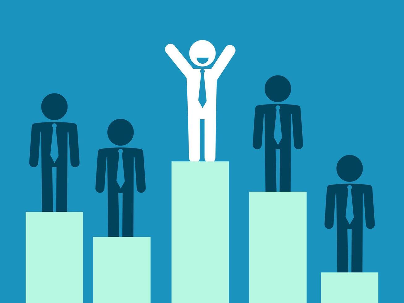 Outstanding differentiation and success. vector