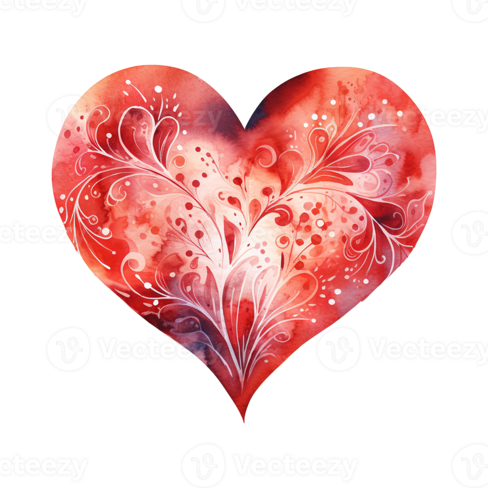 AI generated Symbolic Icon Valentine Red Heart - A Beautiful Emblem of Love for Special Occasions png