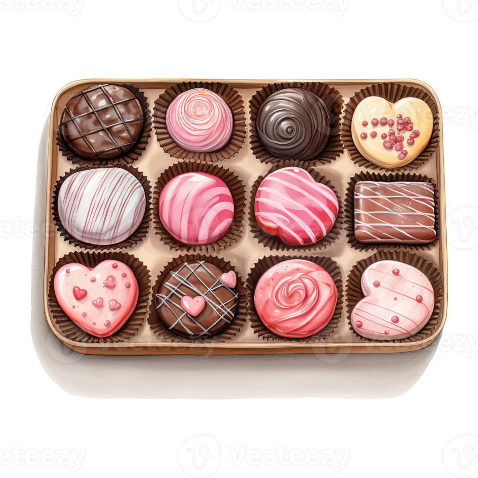 AI generated Luxurious Valentine Chocolate Box 38285443 PNG