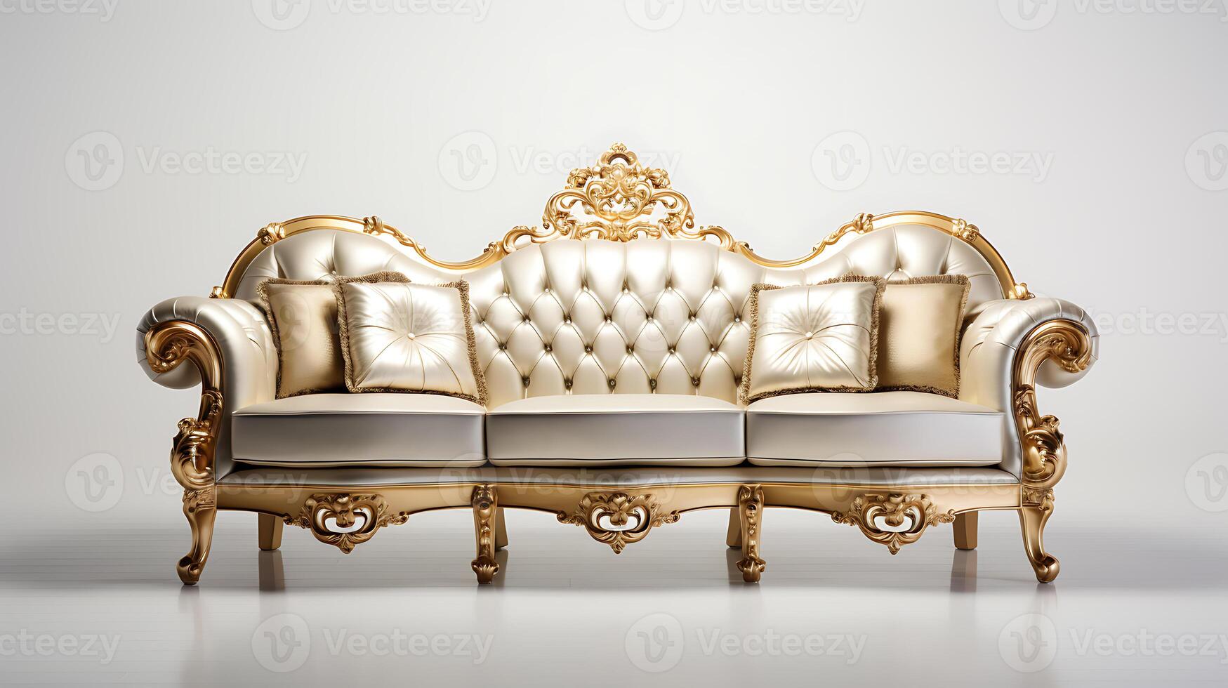 AI generated Modern furniture on white background photo