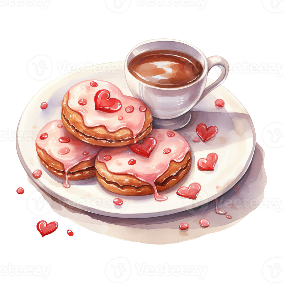 AI generated Valentine Cookies for a Sweet Celebration of Love png