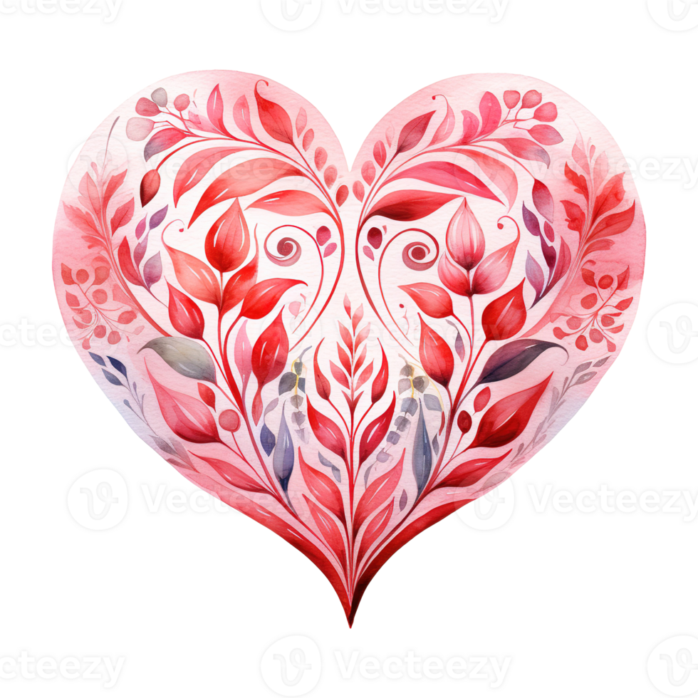 AI generated Capturing Love in Pink Valentine Heart - A Romantic Celebration of Affection and Happiness png