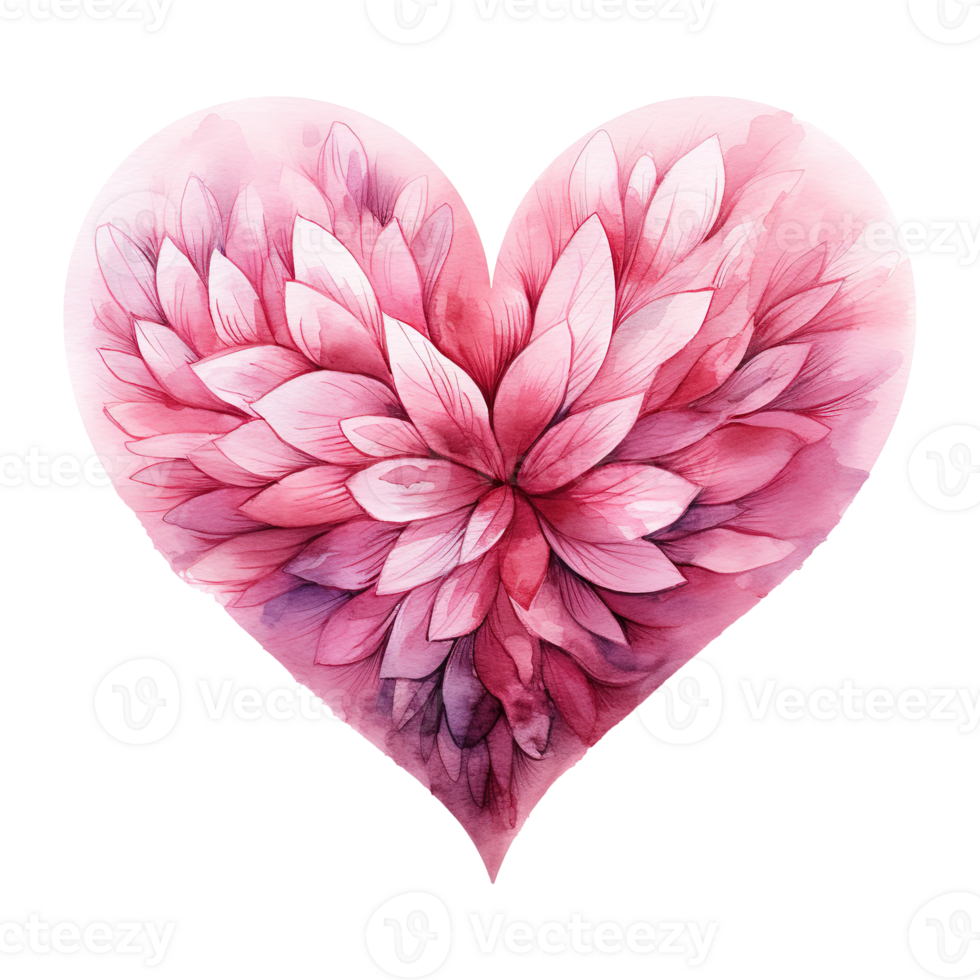 AI generated Capturing Love in Pink Valentine Heart - A Romantic Celebration of Affection and Happiness png