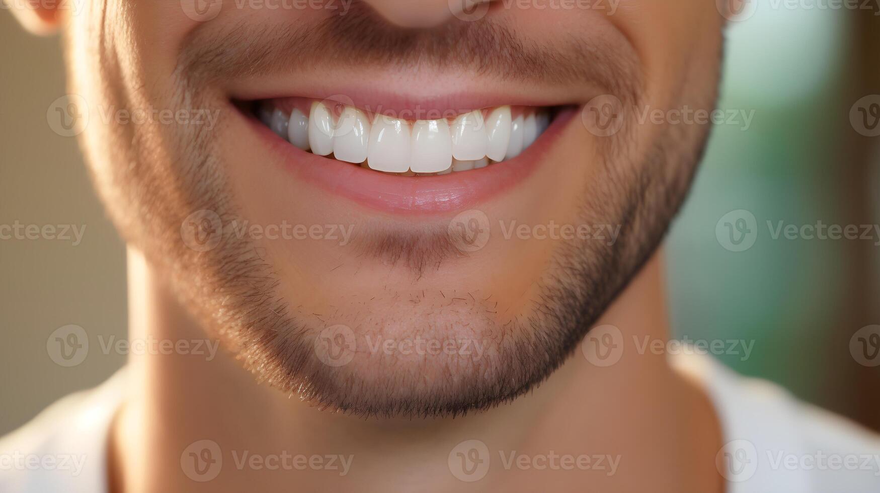 AI generated A man's perfect smile. photo