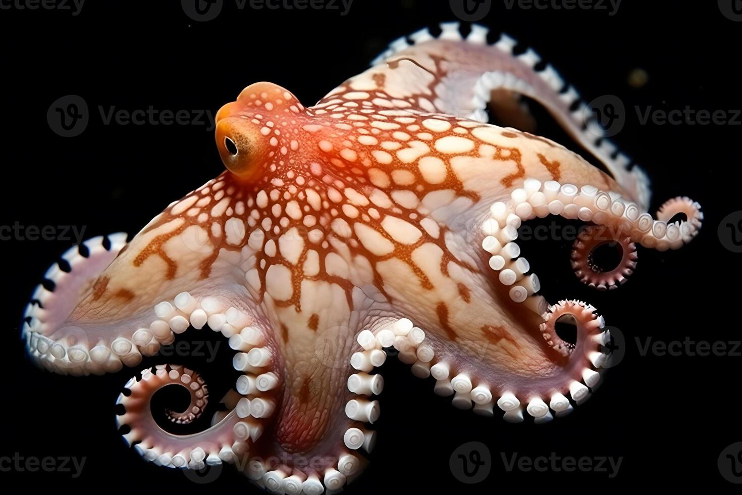 ai generado común pulpo pulpo vulgaris. fauna silvestre animal. neural red ai generado foto