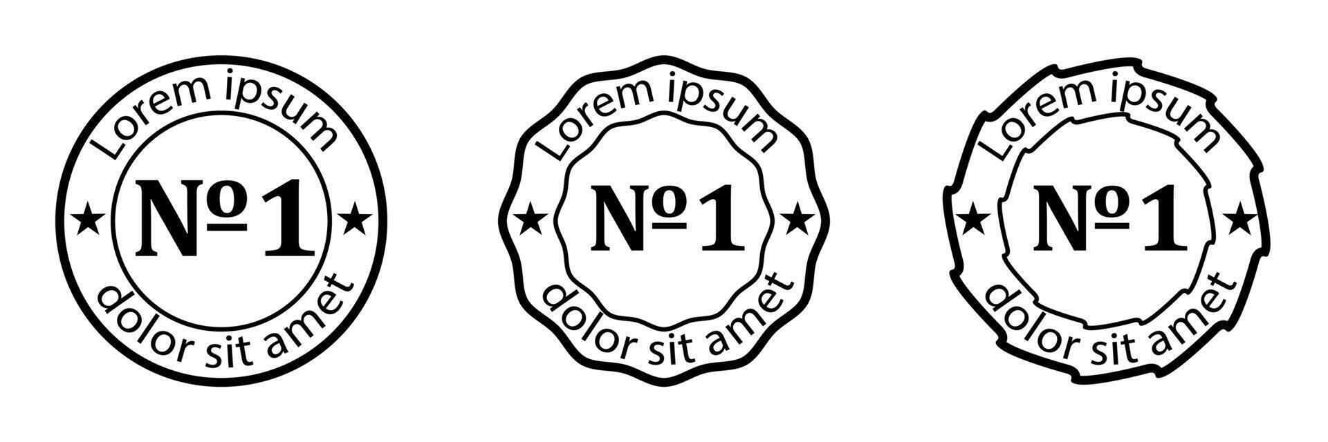 Set of signs of an award, recognition, or a milestone achievement. vector
