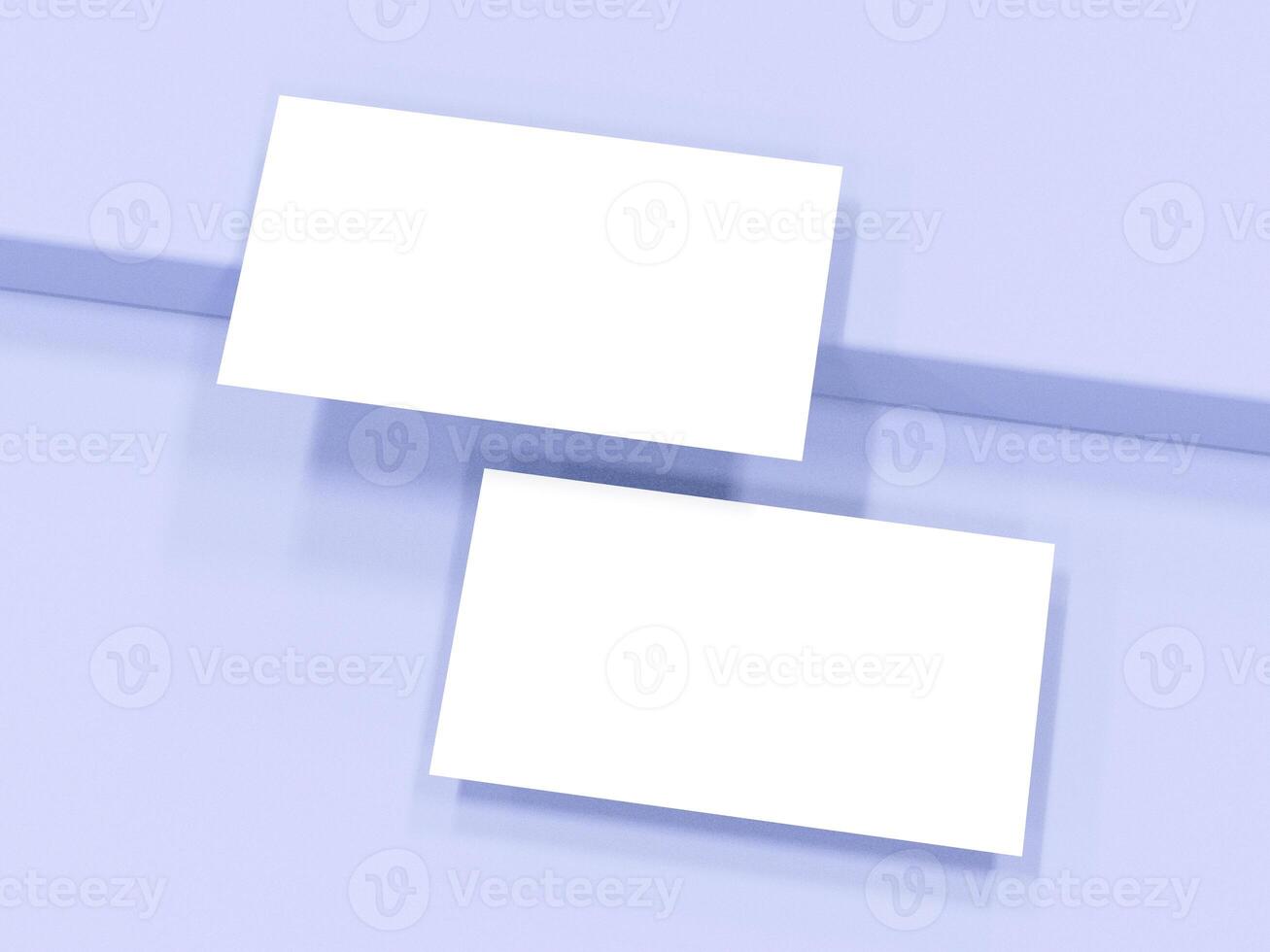 Corporate stationery set mockup at white textured business card paper background. photo