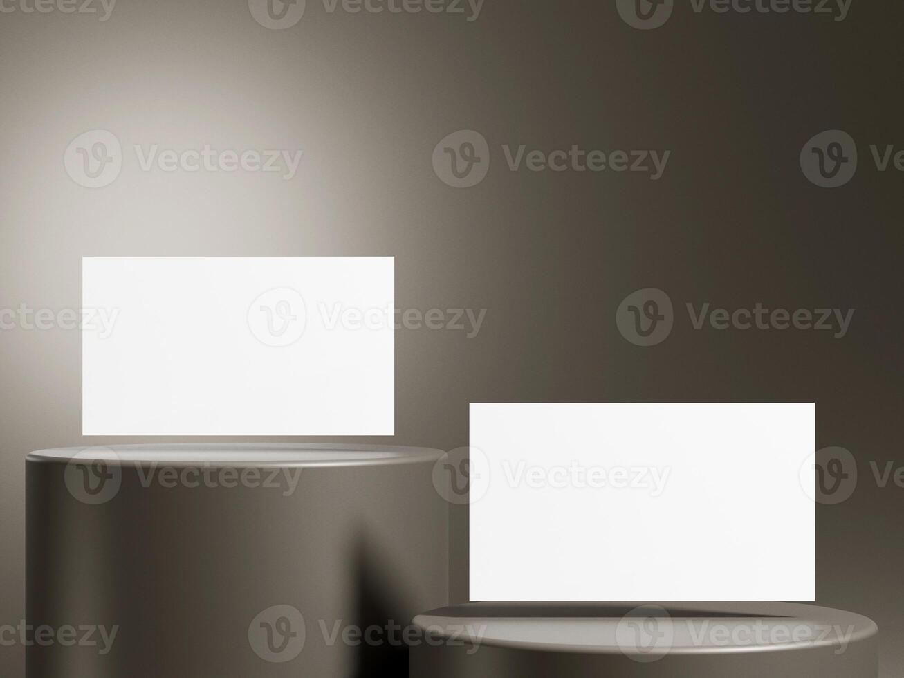 Elegant floating business card logo mockup presentation photo