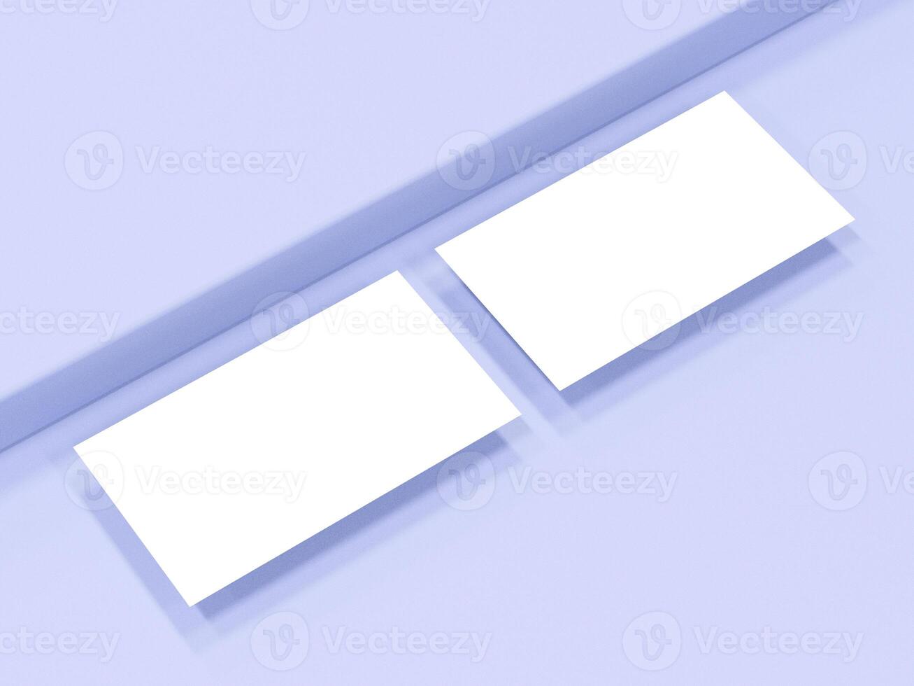 Corporate stationery set mockup at white textured business card paper background. photo