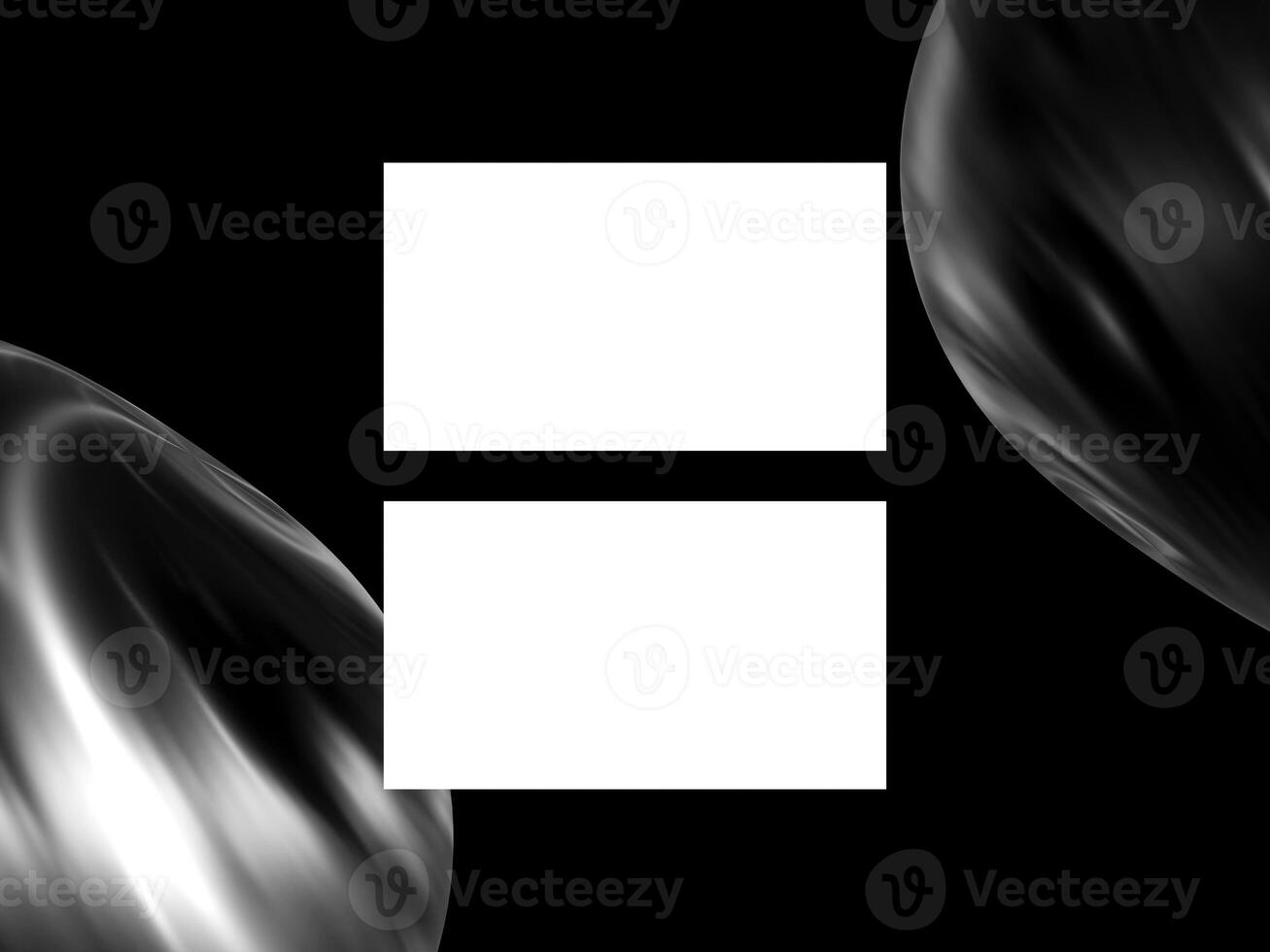 Elegant business card on black metal background photo