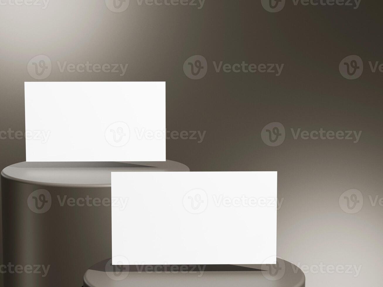 Elegant floating business card logo mockup presentation photo