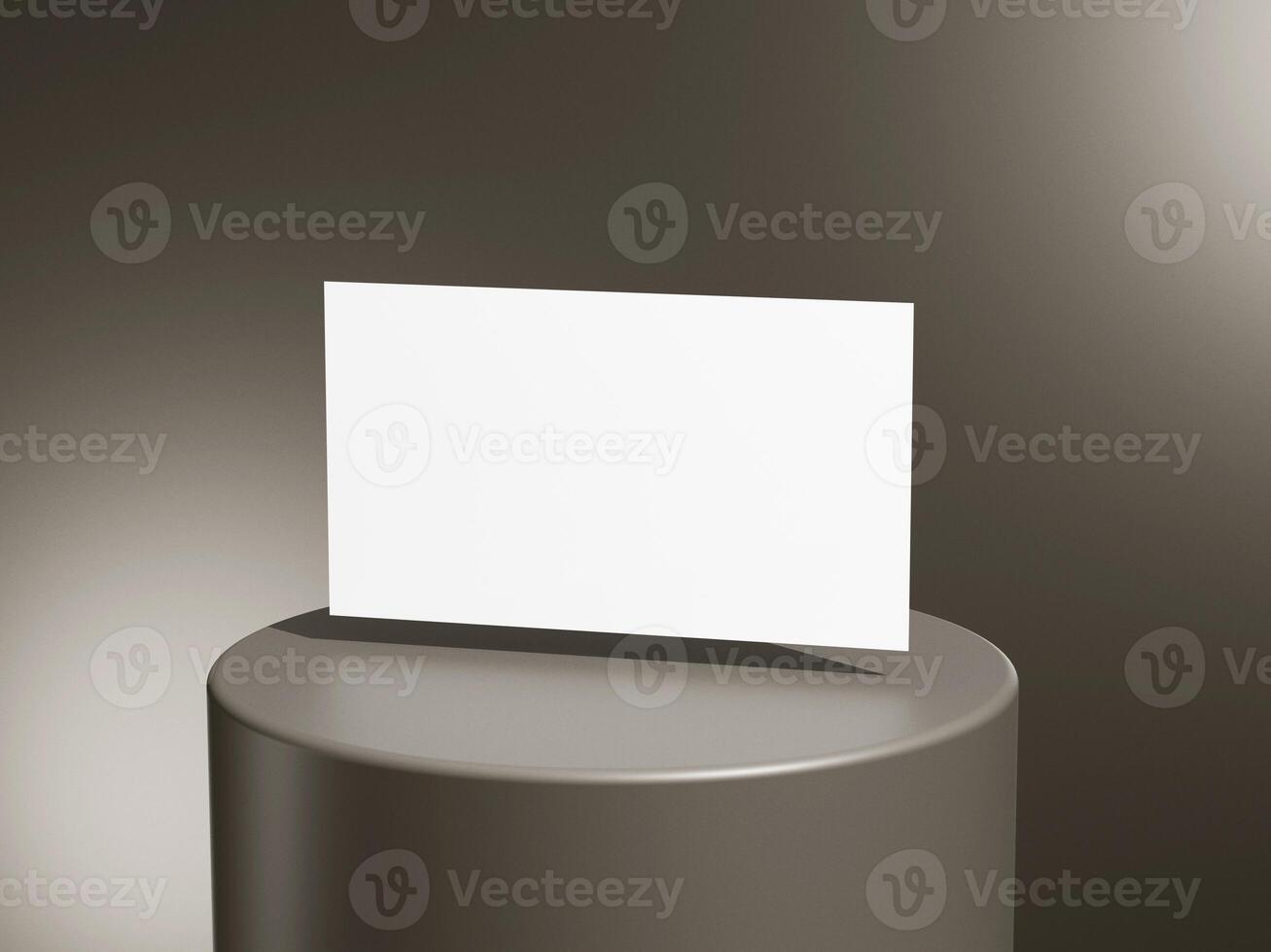 Elegant floating business card logo mockup presentation photo