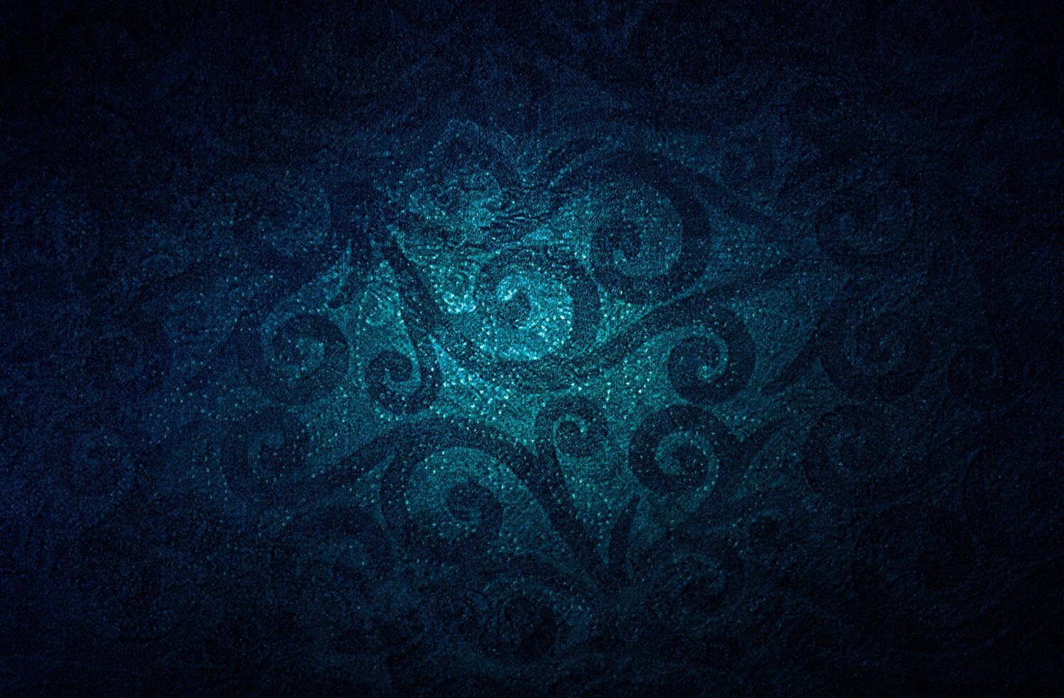 Dark vintage blue texture background. photo