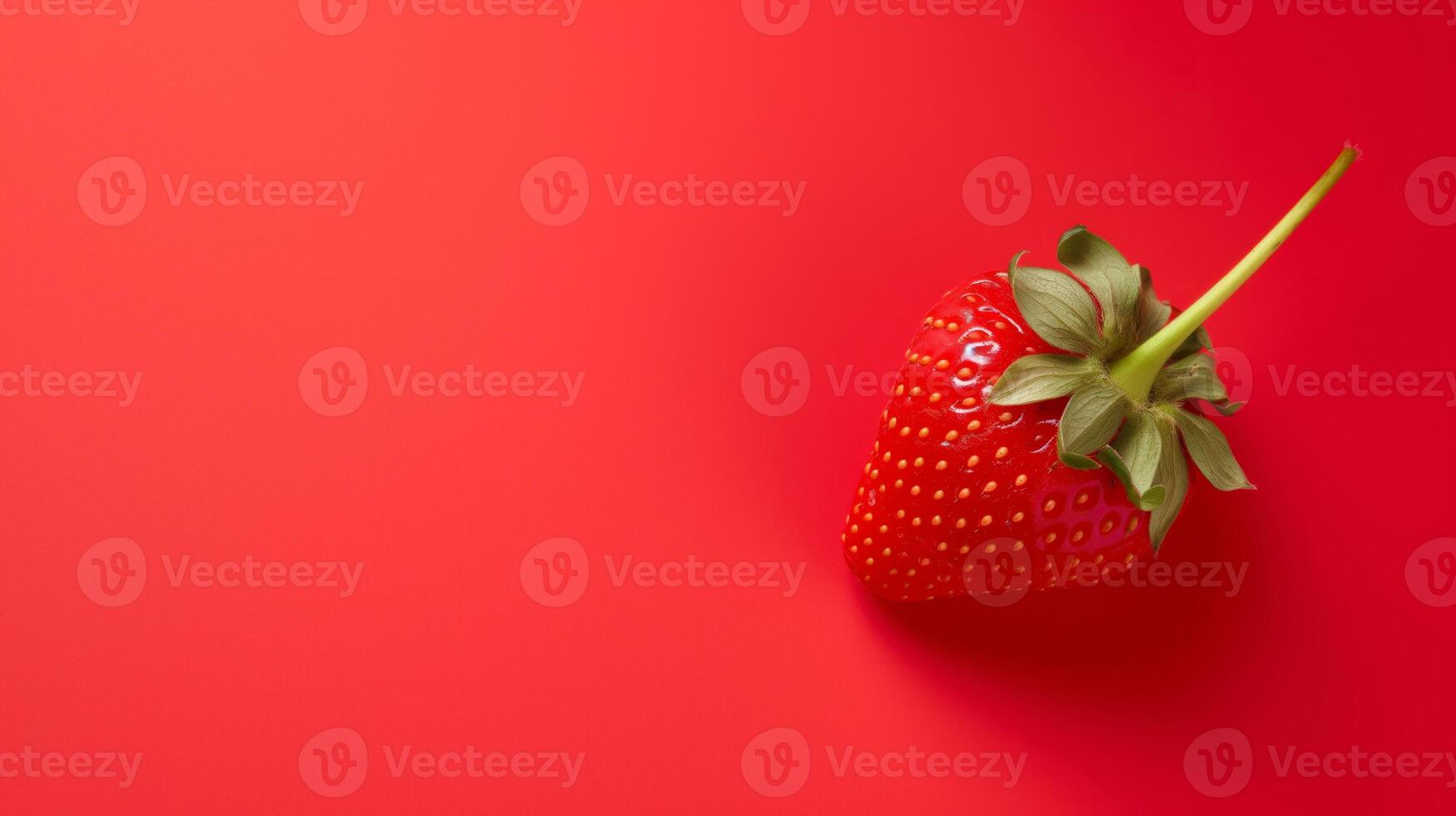 AI generated Ripe Strawberry, Health, Summer Love Theme photo