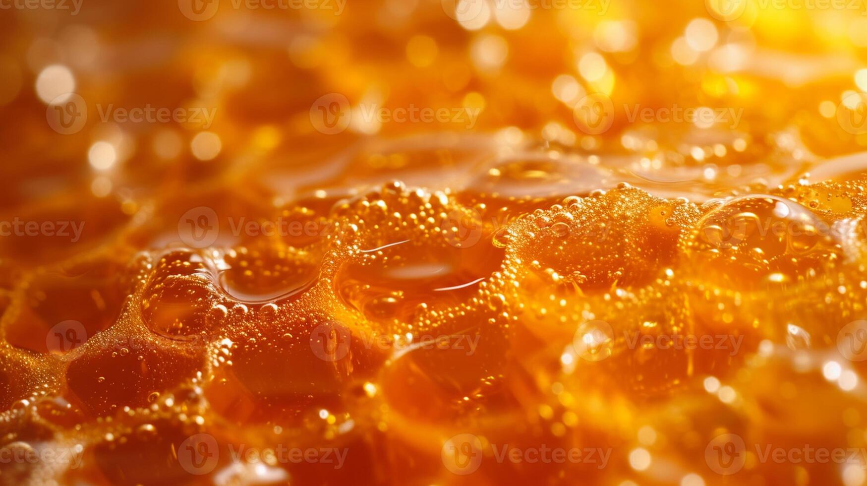 AI generated Golden Honey Viscosity and Sweetness Close up photo