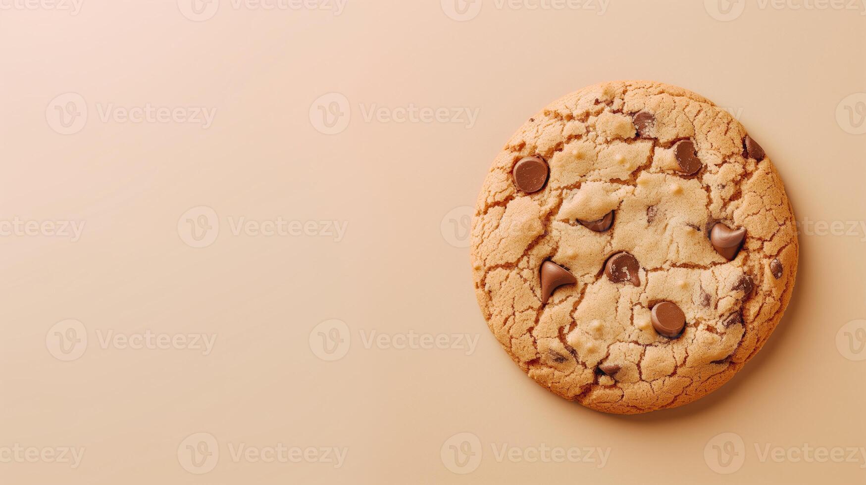 ai generado delicioso chocolate chip Galleta deleite foto