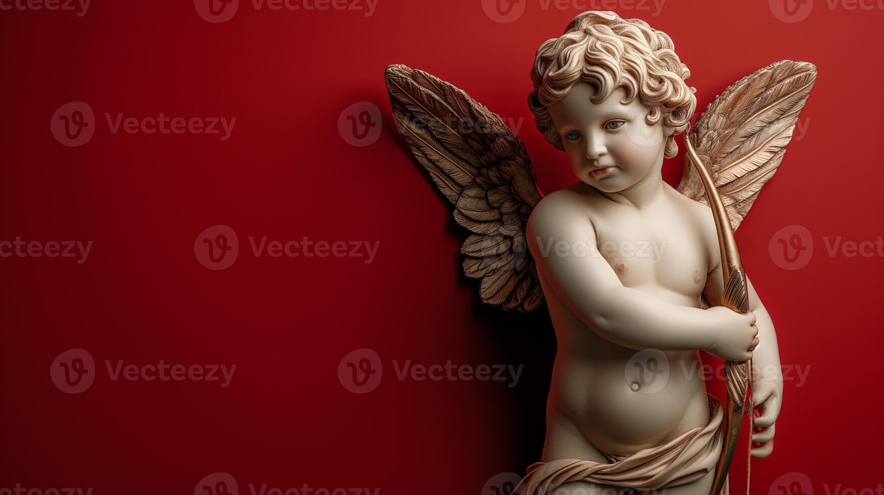 AI generated Baroque Cupid Statue, Symbol of Romance photo