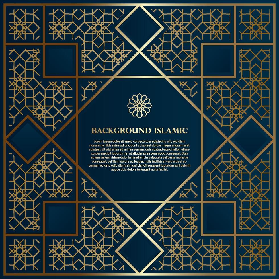 Islamic or Arabic background. luxury gold pattern color, dark color. can be used for celebration day greetings vector