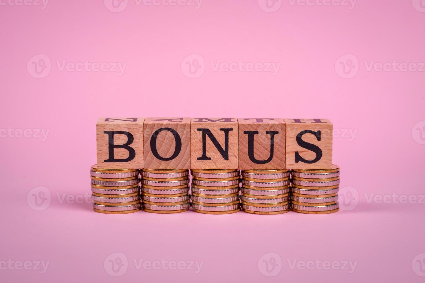 The inscription Tax made of wooden cubes on a plain background photo
