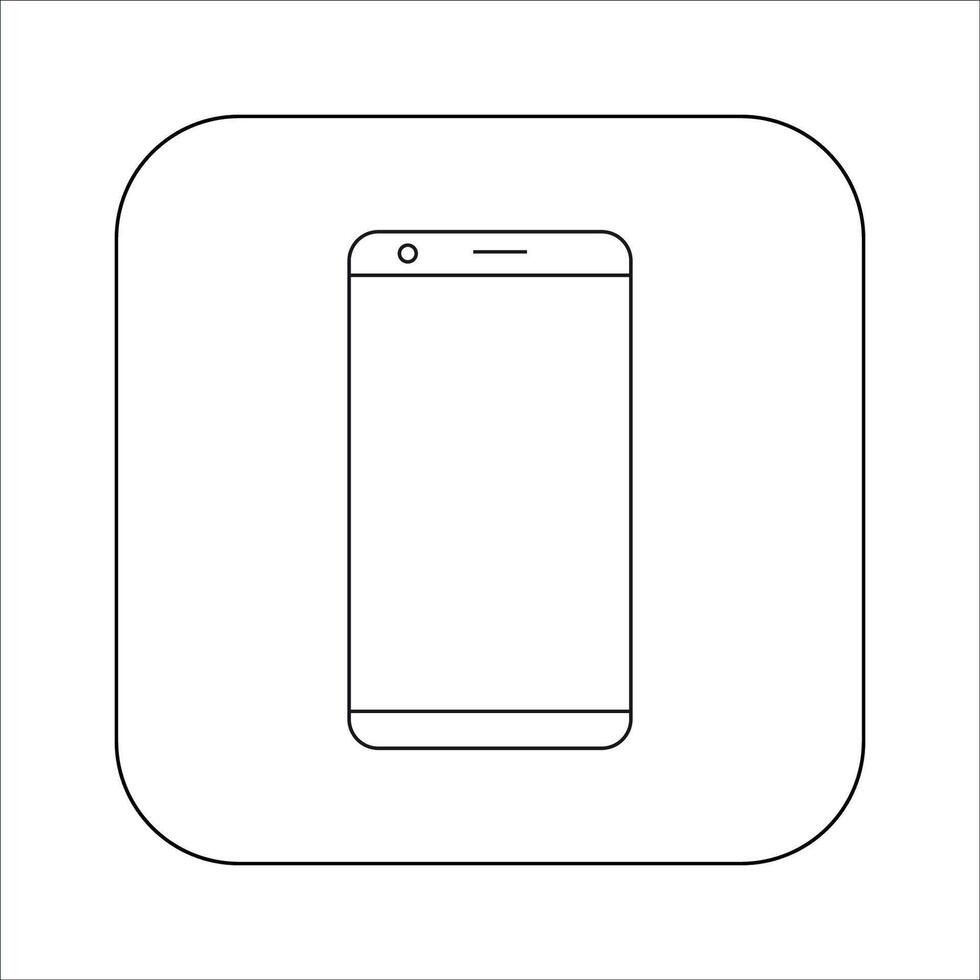 Telephone. Vector linear icon. Isolated