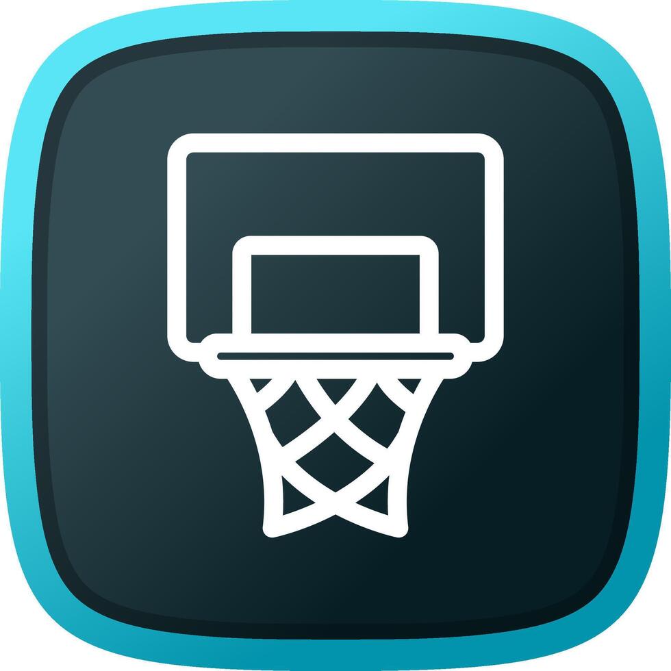 Basketball Hoop Creative Icon Design vector