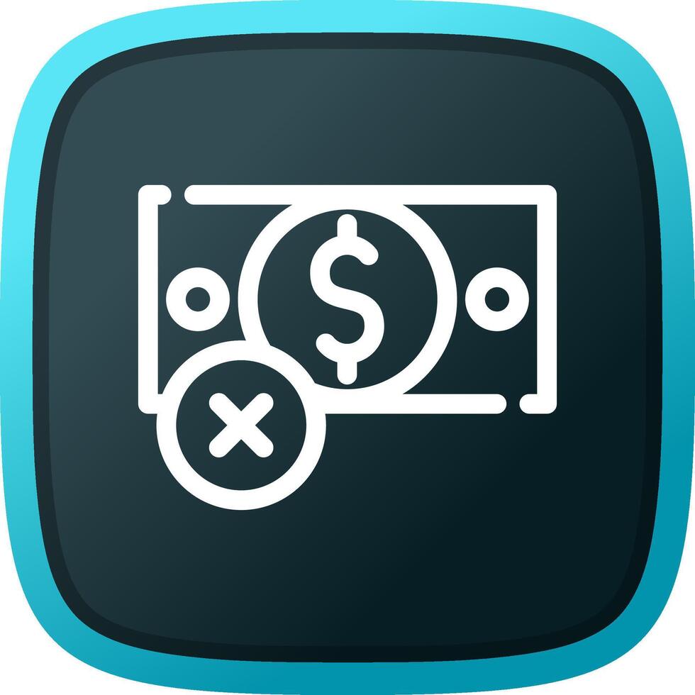 No Money Creative Icon Design vector