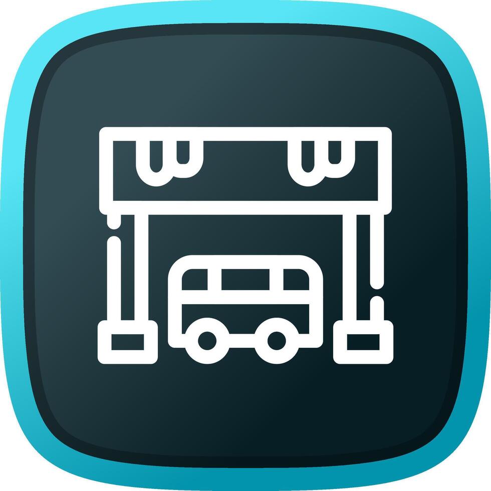 diseño de icono creativo de parada de autobús vector