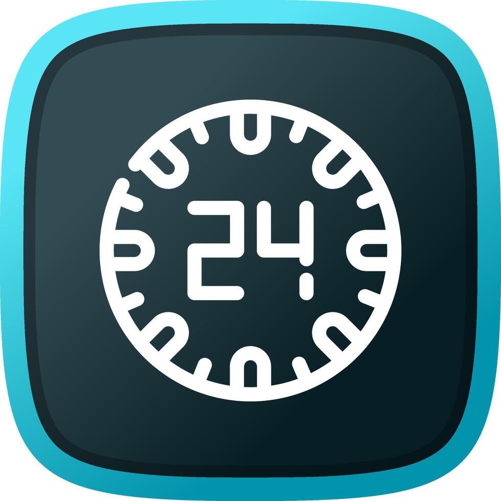 24 Hours Creative Icon Design vector