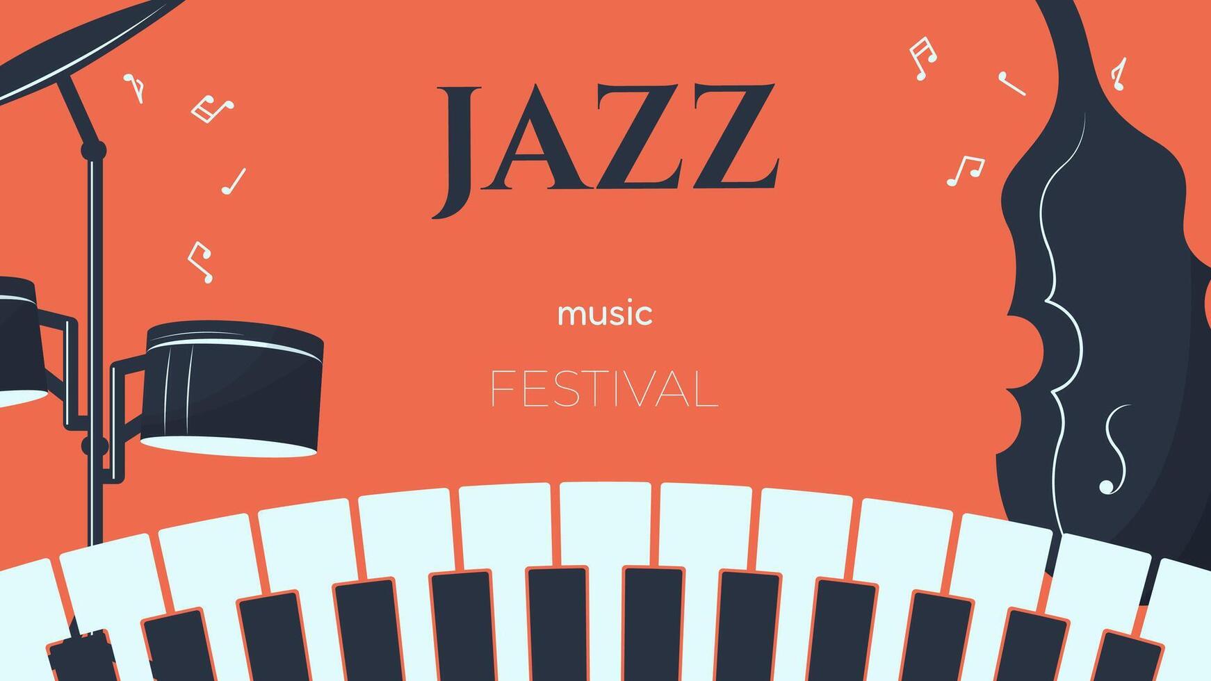 jazz festival background vector