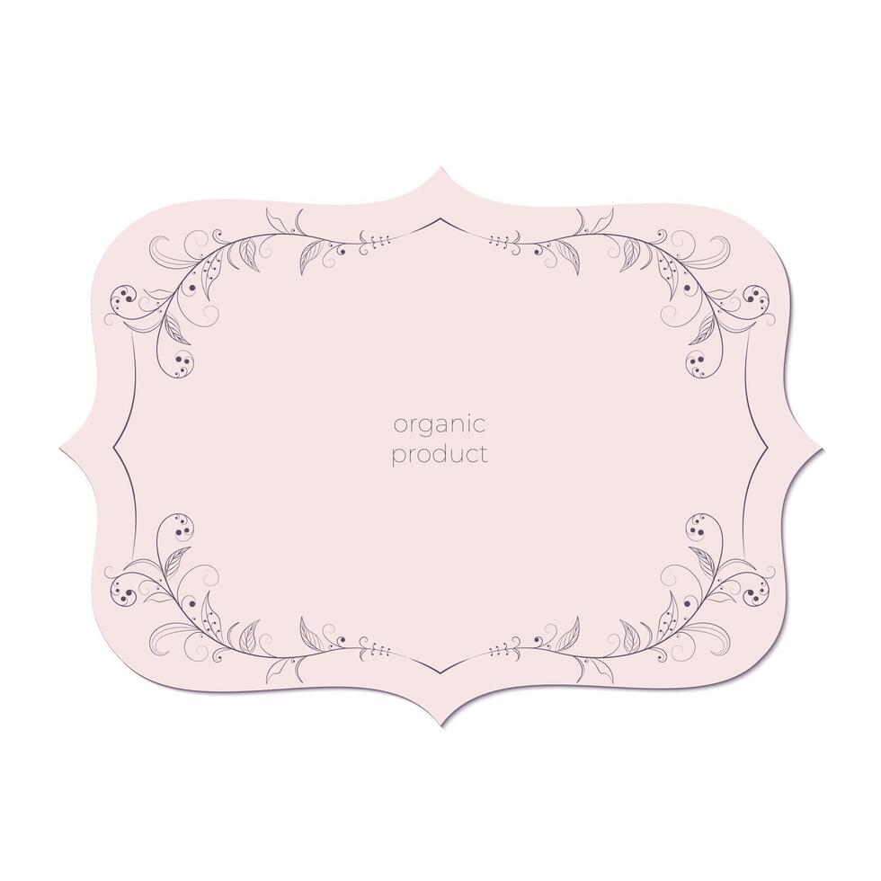 calligraphic floral frame vector