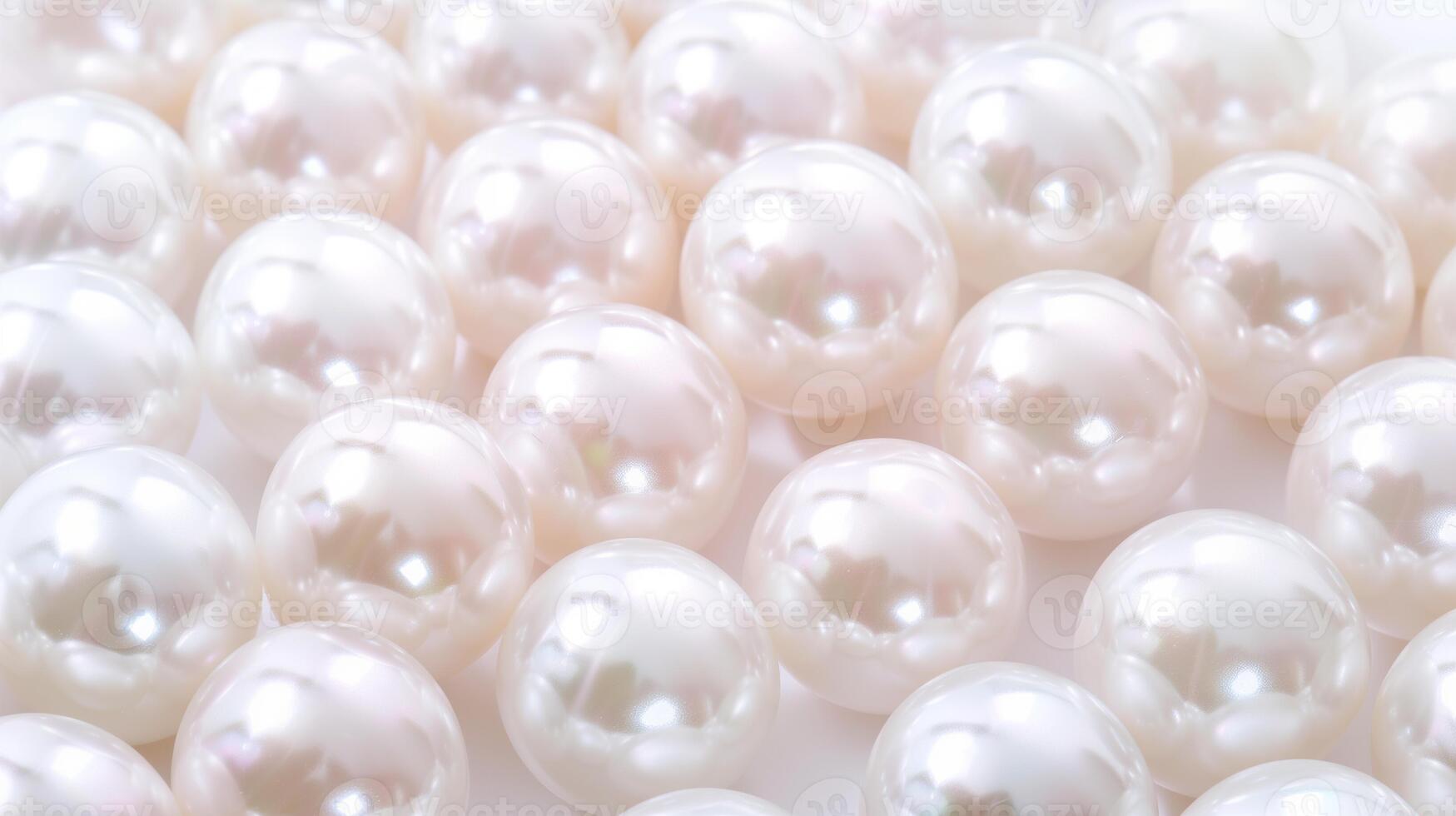 AI generated Elegant White Pearls Scattered Close up photo