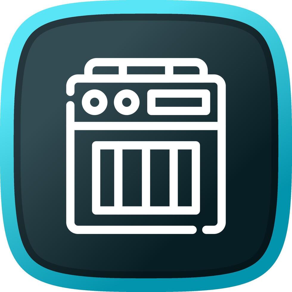 Amplifier Box Creative Icon Design vector