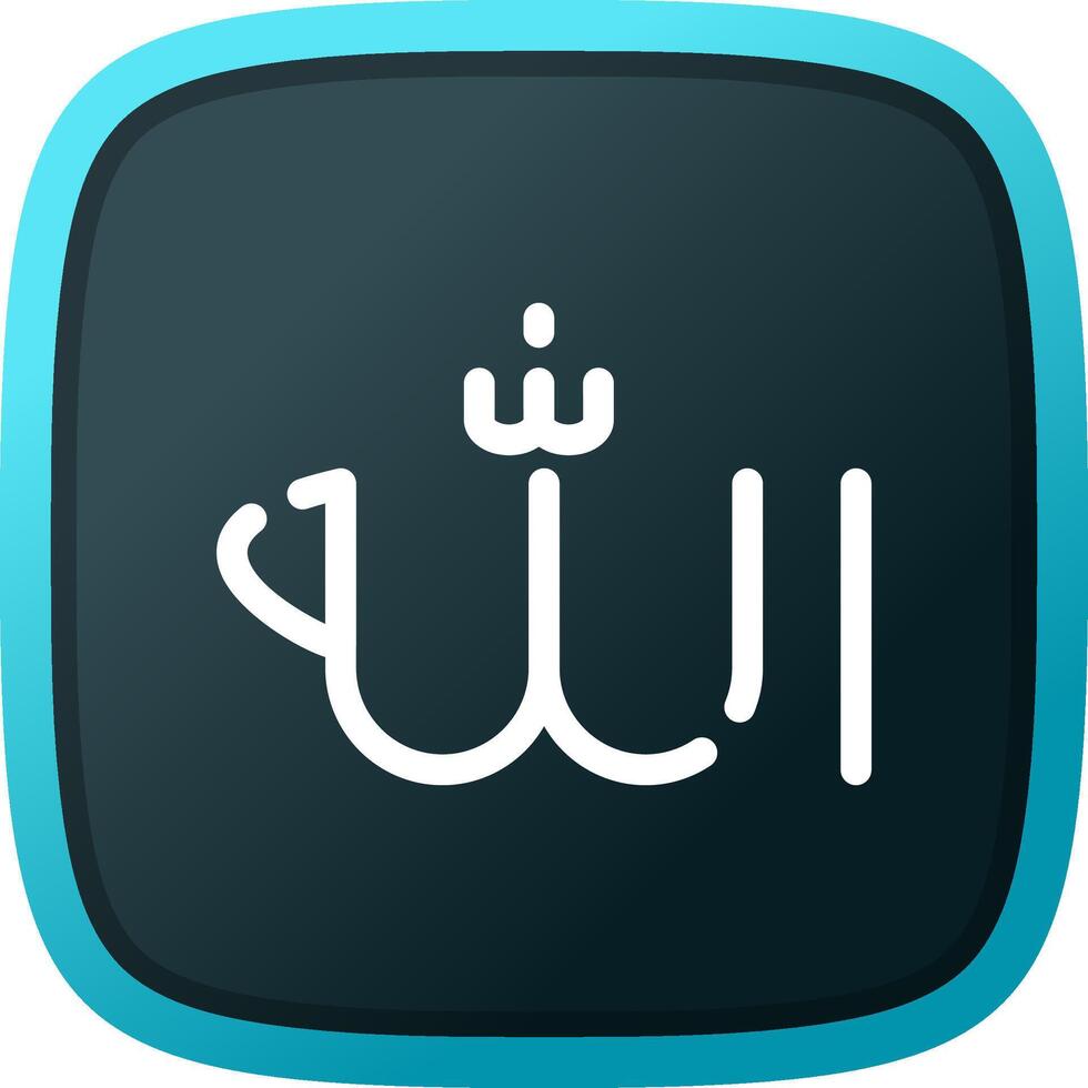 fe en el diseño de iconos creativos de allah vector