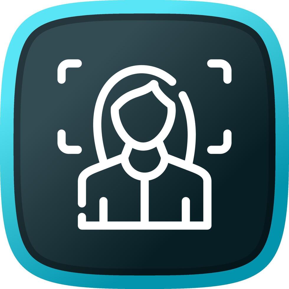 Facial Recognition Creative Icon Design vector