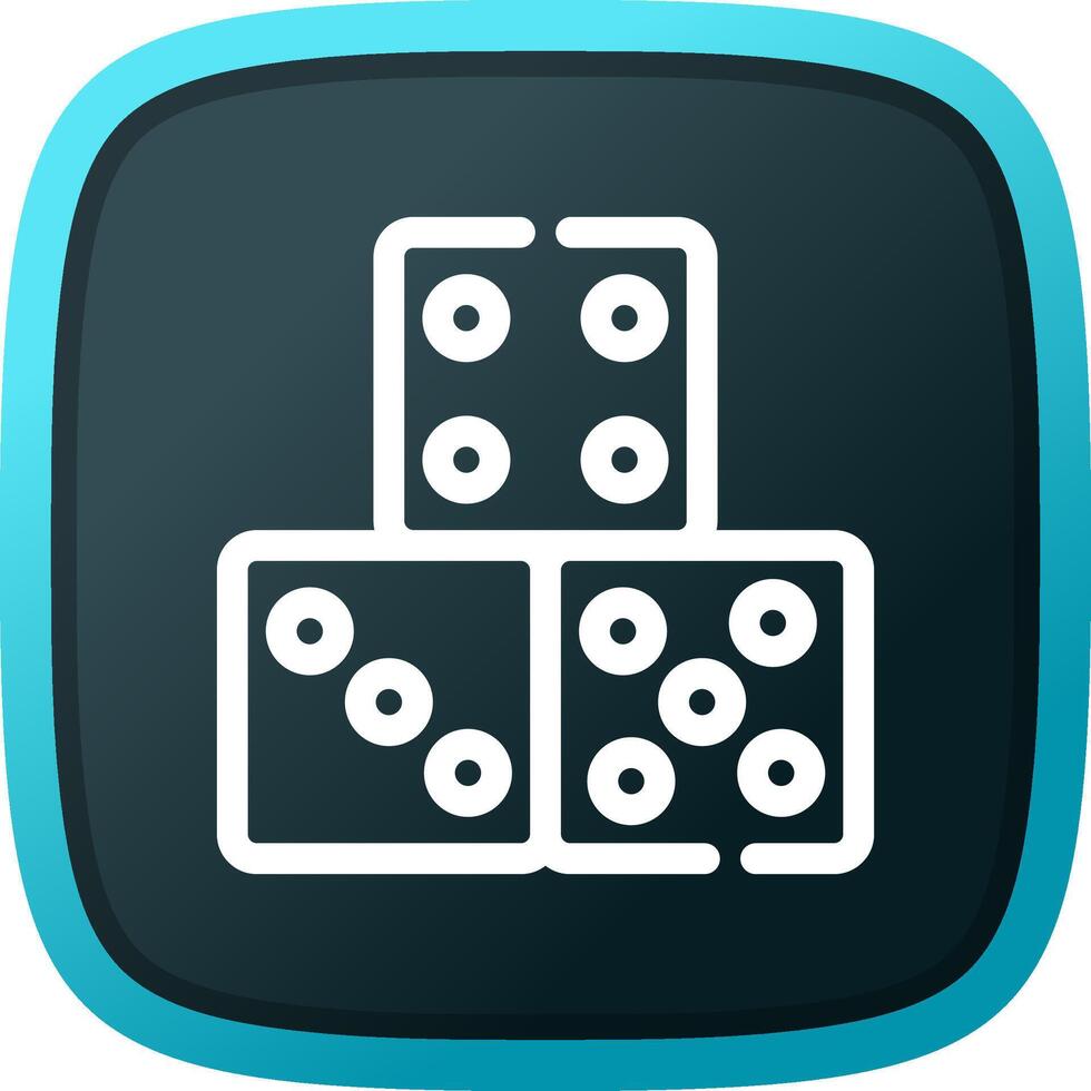 Domino Piece Creative Icon Design vector