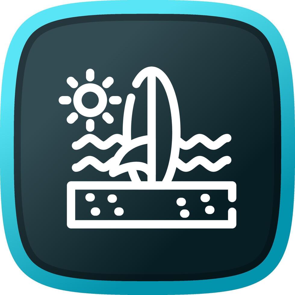 Surfboard Creative Icon Design vector