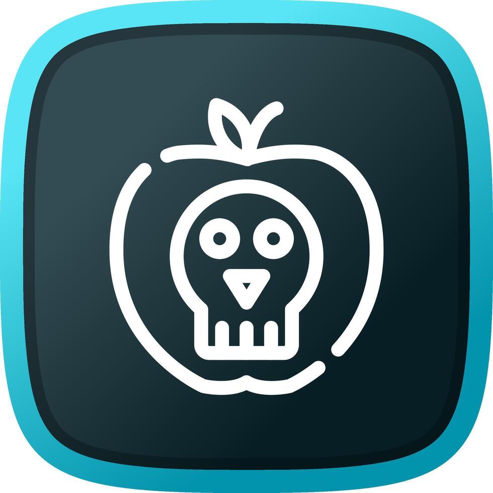 diseño de icono creativo de manzana envenenada vector