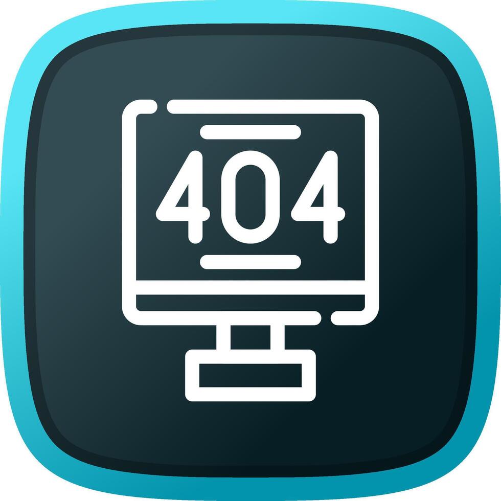 Error 404 Creative Icon Design vector