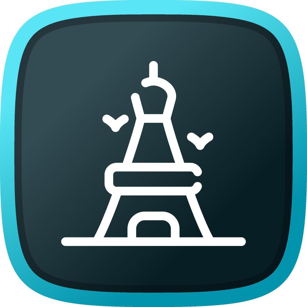 Eiffel Tower Creative Icon Design vector