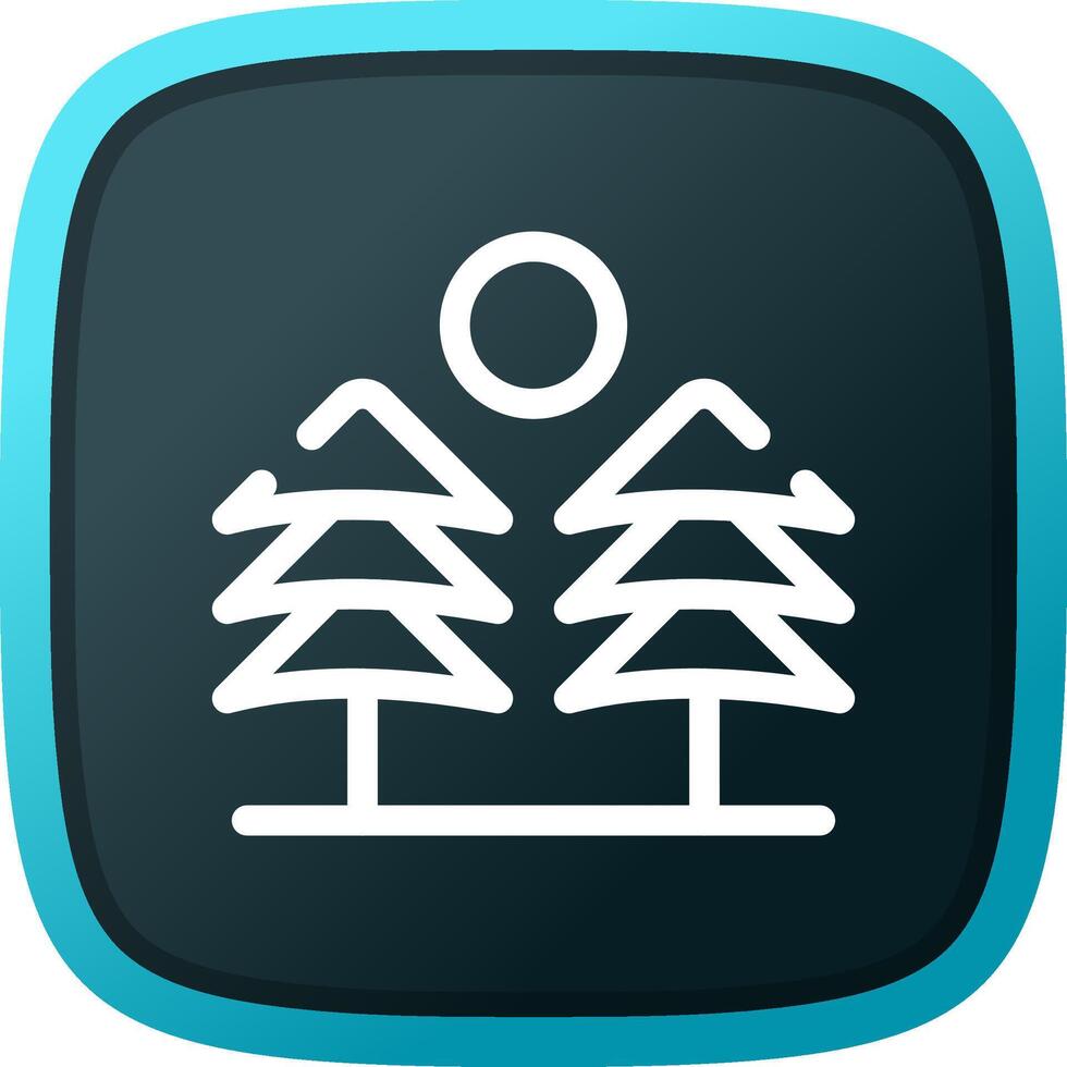 Pine Trees Landscape Creative Icon Design vector