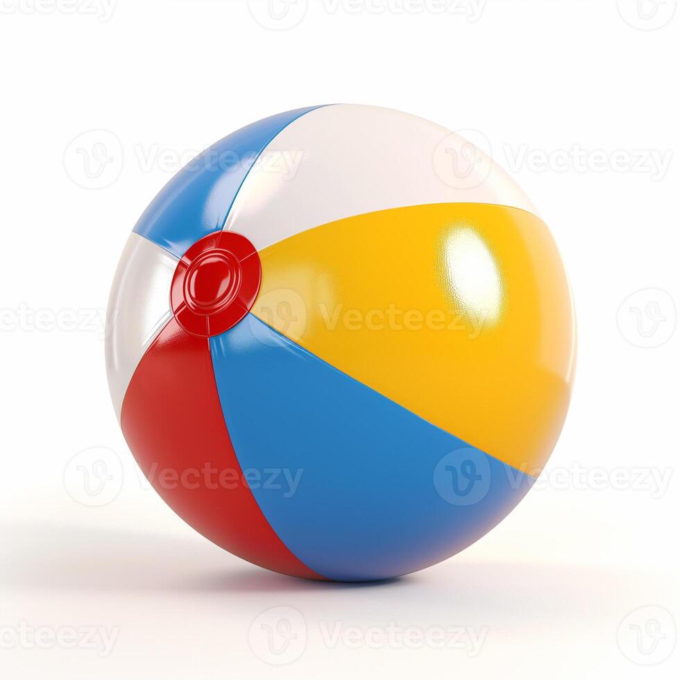 AI generated A beach ball isolated on a transparent background photo