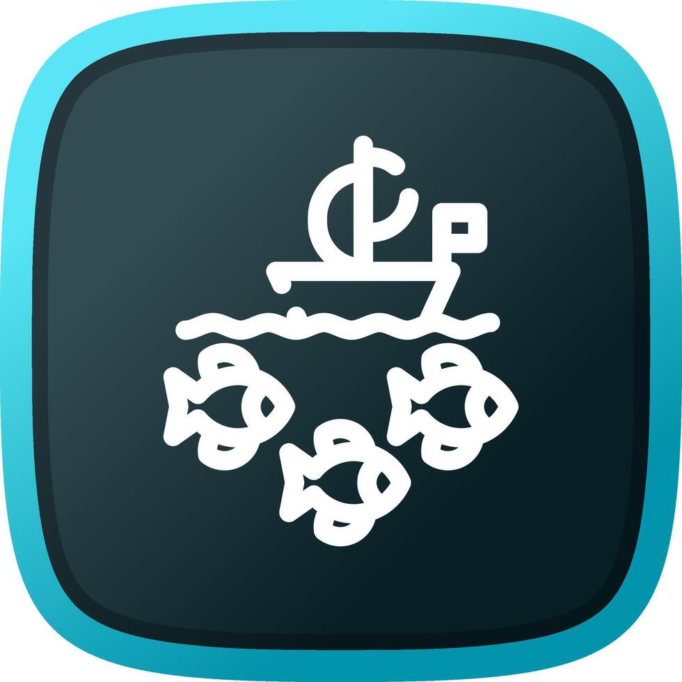 Fishing Boat Creative Icon Design vector